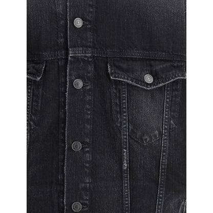 Balenciaga Black Cotton Denim Jacket