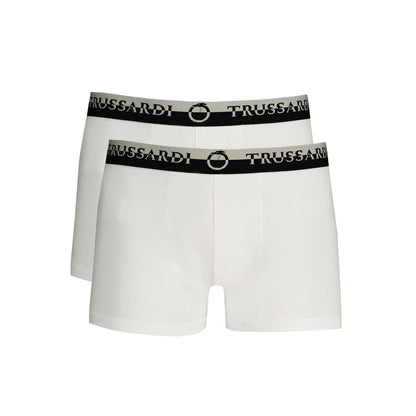 Trussardi White Cotton Men Boxer