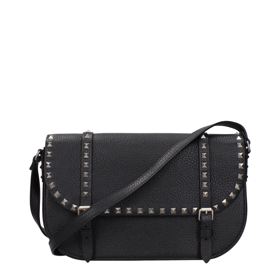 Valentino Garavani Black Leather Crossbody Bag