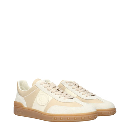 Valentino Garavani Beige Fabric Low Top Sneakers