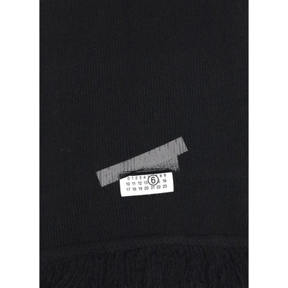 MM6 Black Wool Scarf