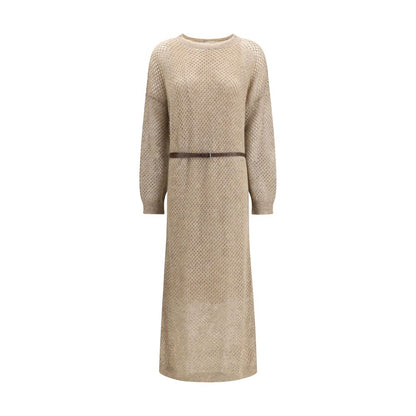 Brunello Cucinelli Beige Mohair Casual Dress