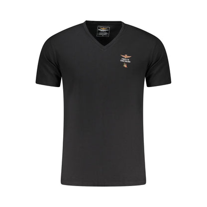 Aeronautica Militare Black Cotton Men Underwear Shirt