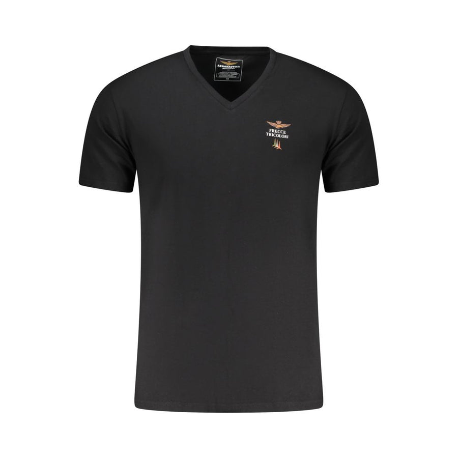 Aeronautica Militare Black Cotton Men Underwear Shirt