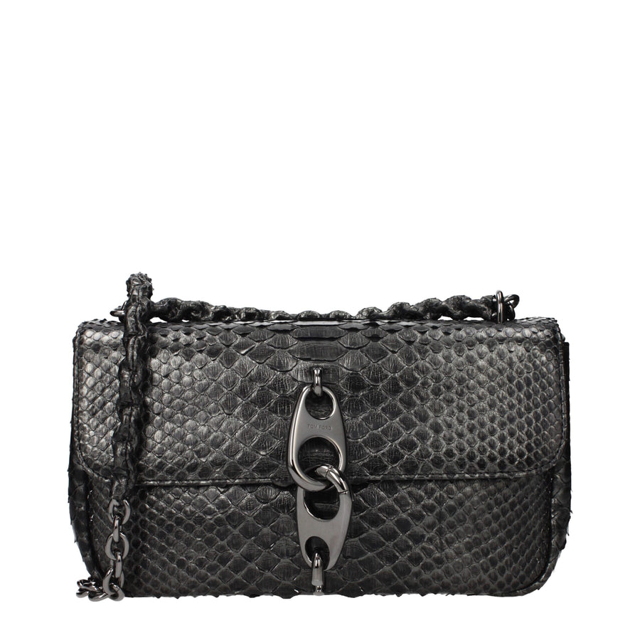 Tom Ford Gray Skin Shoulder Bag