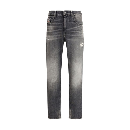 Diesel Gray Cotton Relaxed Fit Jeans