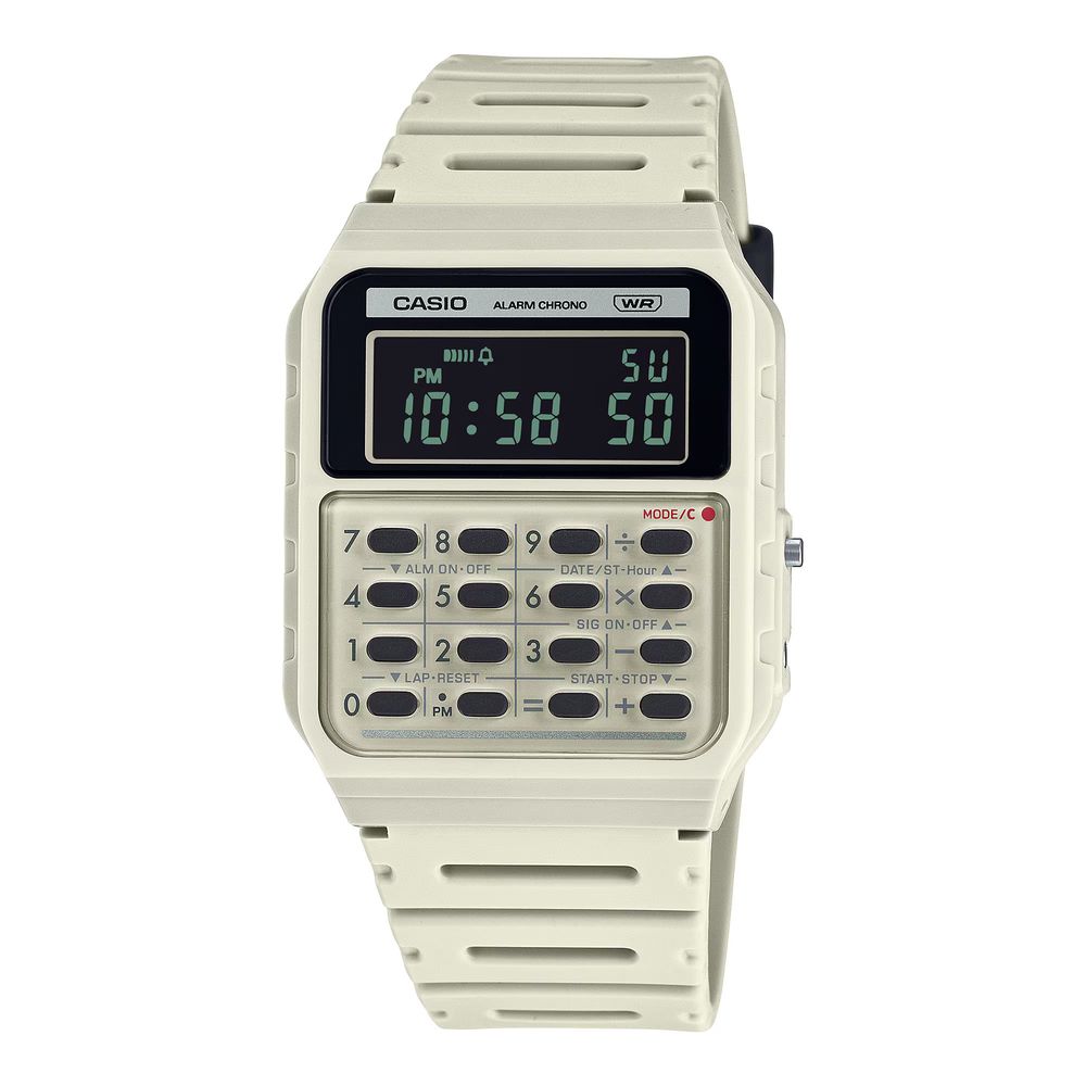 Casio Beige Resin Digital Watch