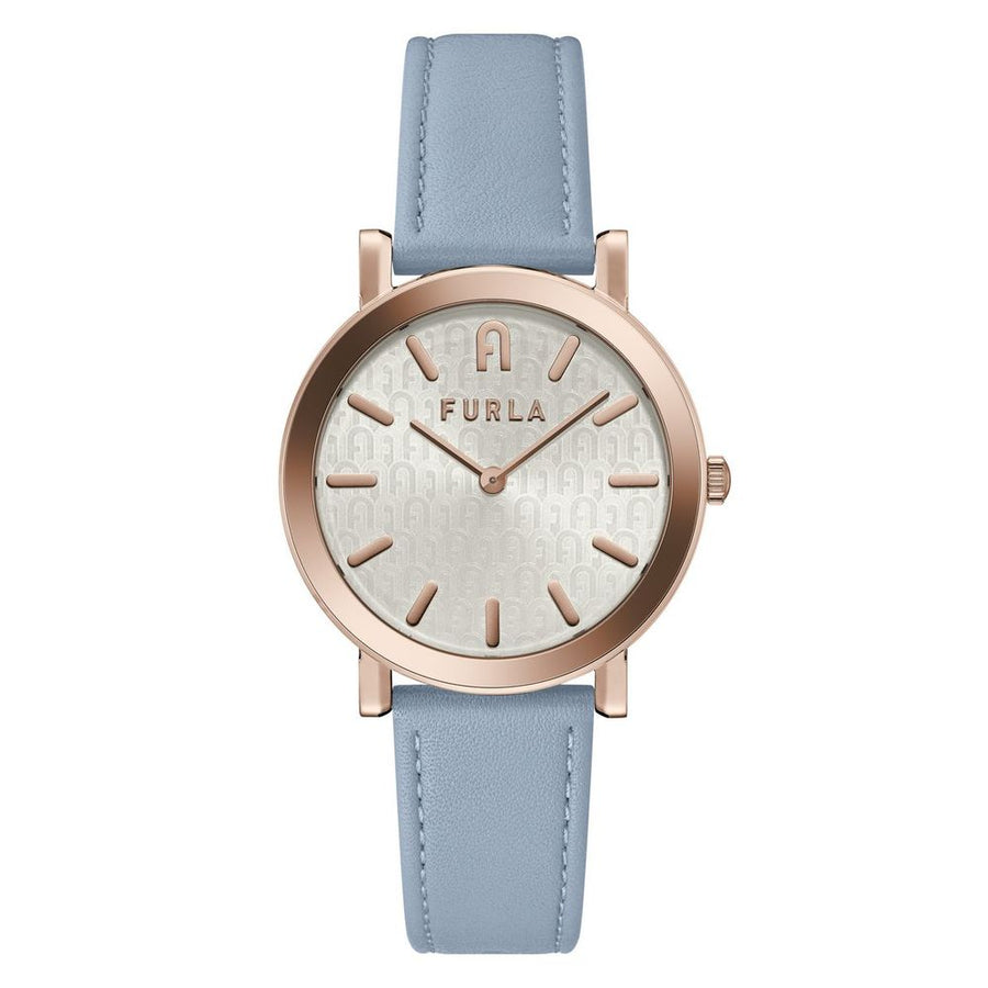 Furla Blue Leather Dress Watch