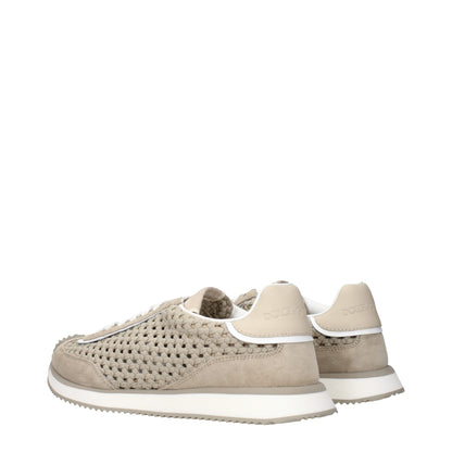 Dolce & Gabbana Beige Fabric Low Top Sneakers