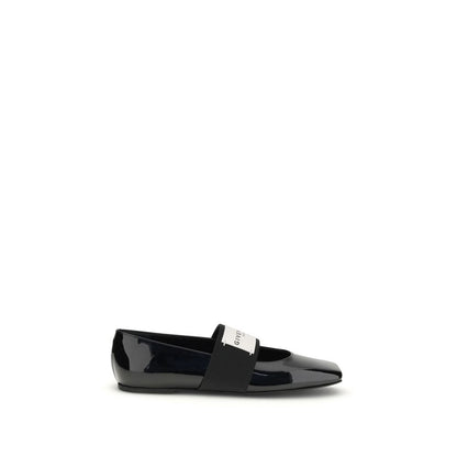 Givenchy Black Leather Ballet Flats