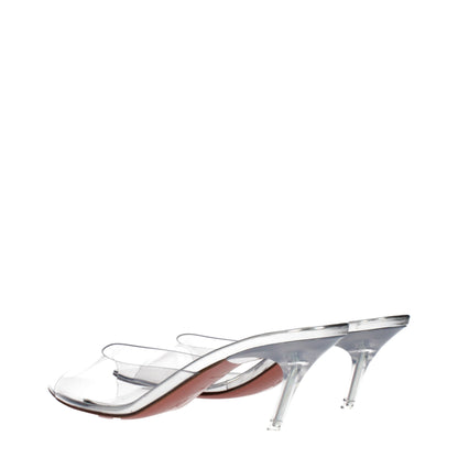 Amina Muaddi Transparent Pvc Stiletto Heel Sandals