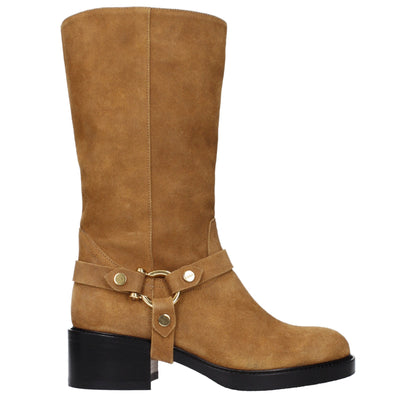 Chloé Brown Leather Ankle Boots