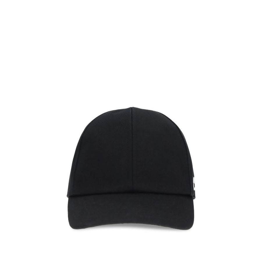 Courrèges Black Cotton Cap (Baseball Hat)