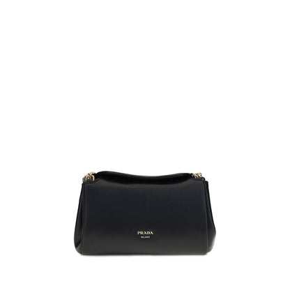 Prada Black Calf Leather Bos Taurus Shoulder Bag