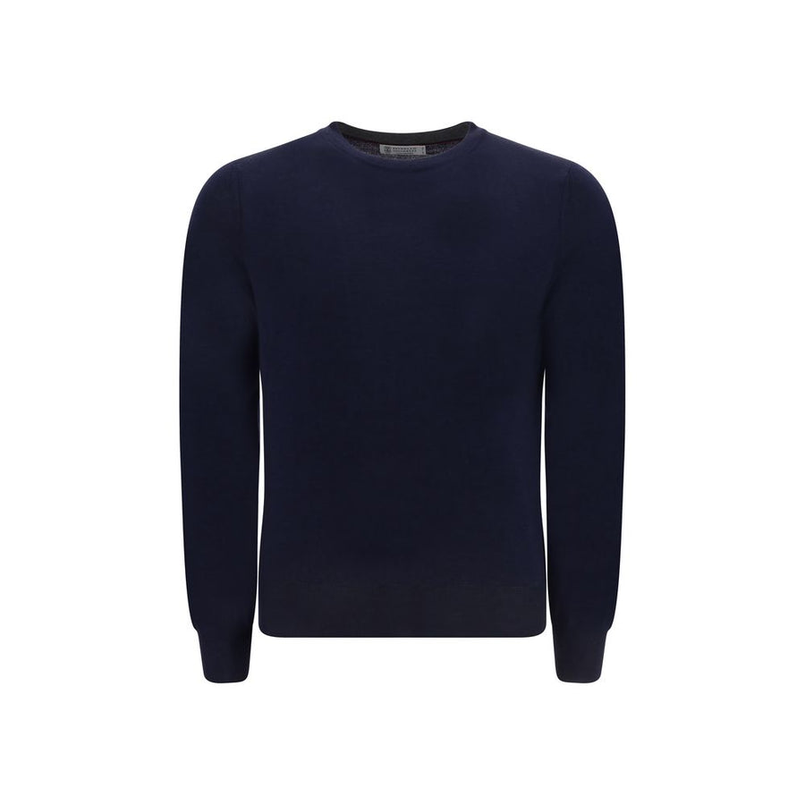 Brunello Cucinelli Blue Wool Oves Aries Sweatshirt