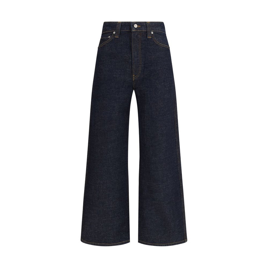 Khaite Blue Cotton Straight-Leg Jeans