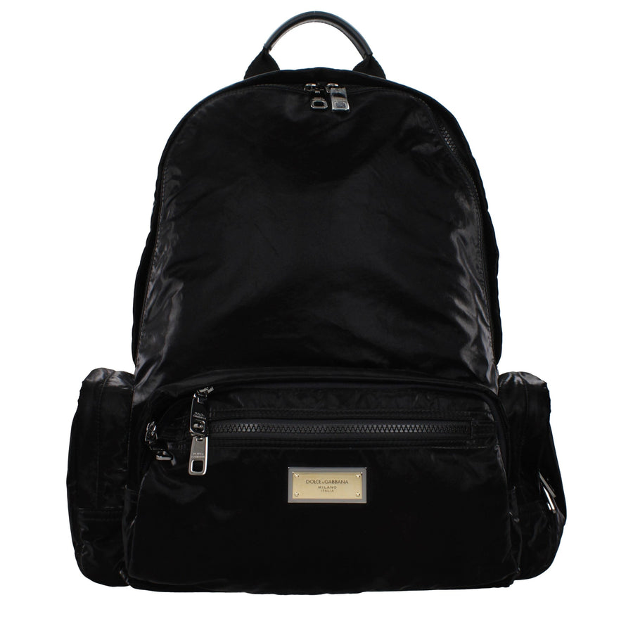 Dolce & Gabbana Black Nylon Backpack