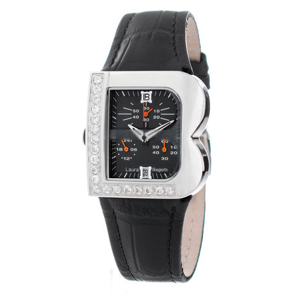 Laura Biagiotti Black Stainless Steel Dress Watch