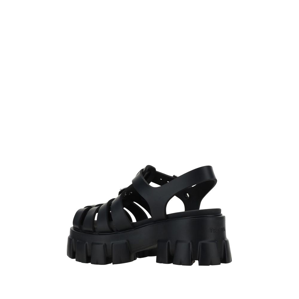Prada Black Acetate Platform Sandals