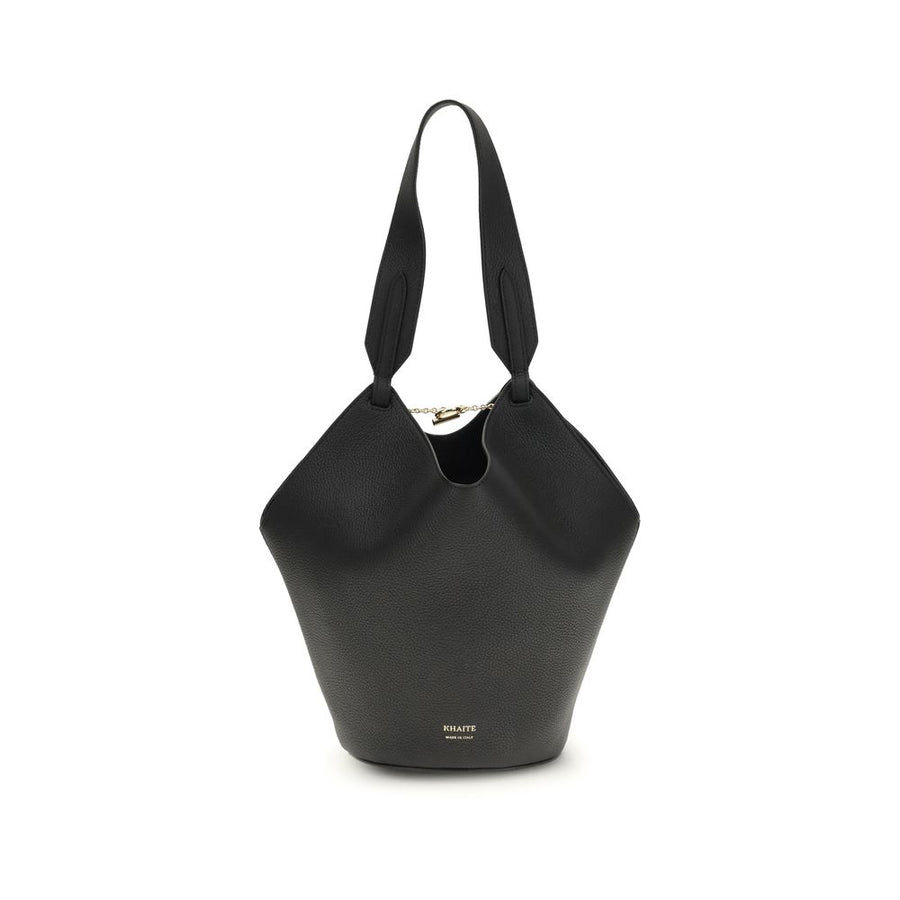 Khaite Black Calf Leather Bos Taurus Shoulder Bag