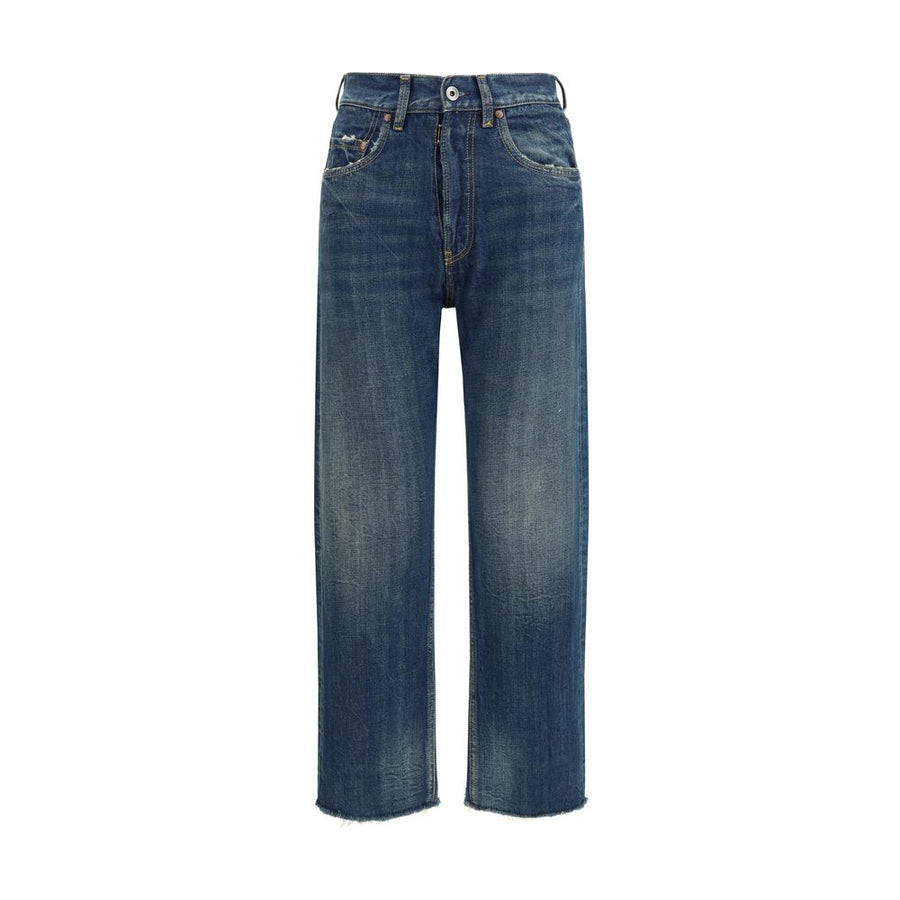 Margiela Blue Cotton Straight-Leg Jeans