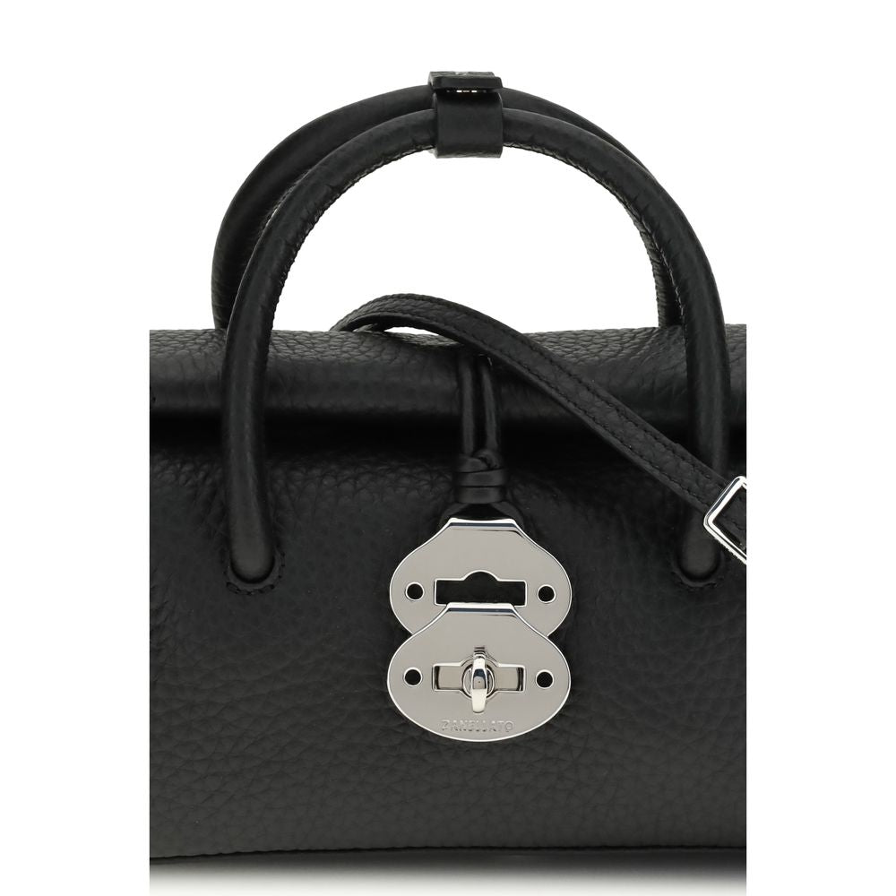 Zanellato Black Calf Leather Bos Taurus Handbag