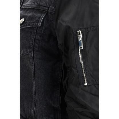 Ganni Black Cotton Denim Jacket