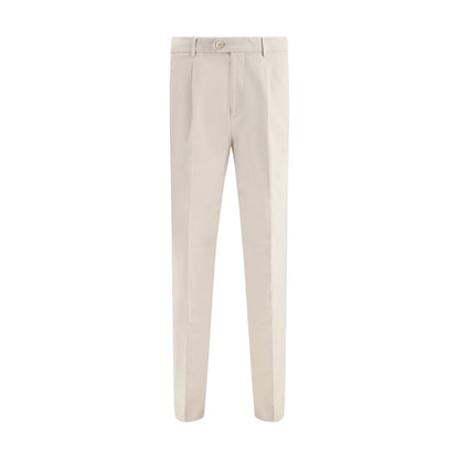 Brunello Cucinelli Beige Cotton Casual Pants