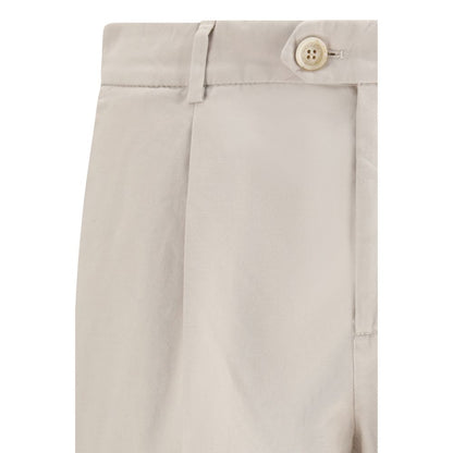 Brunello Cucinelli Beige Cotton Casual Pants