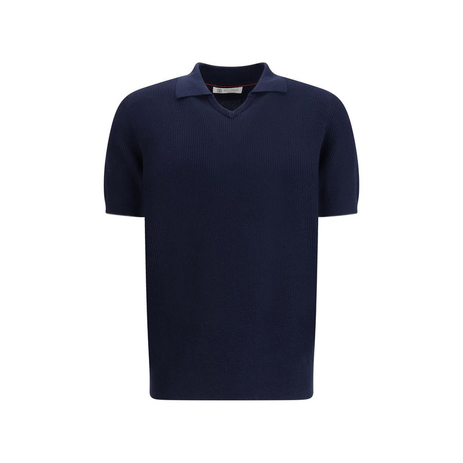 Brunello Cucinelli Blue Cotton Dress Shirt