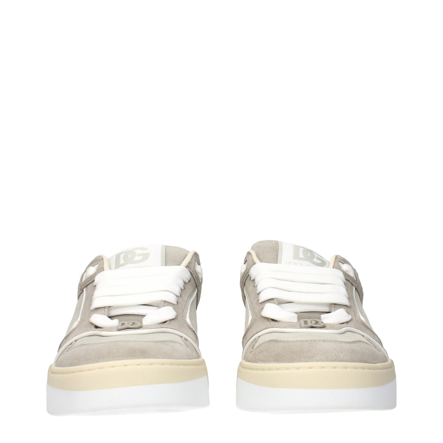Dolce & Gabbana Beige Leather Low Top Sneakers