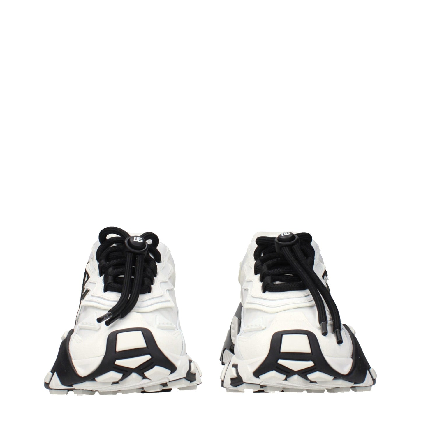 Dolce & Gabbana White Fabric Athletic Sneakers