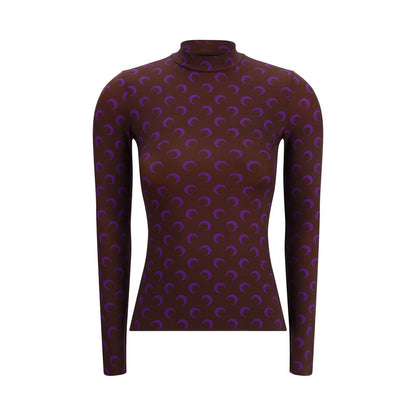 Marine Serre Brown Polyamide Top