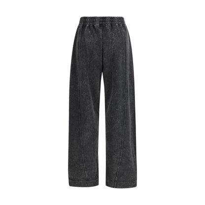 Ganni Black Cotton Casual Pants