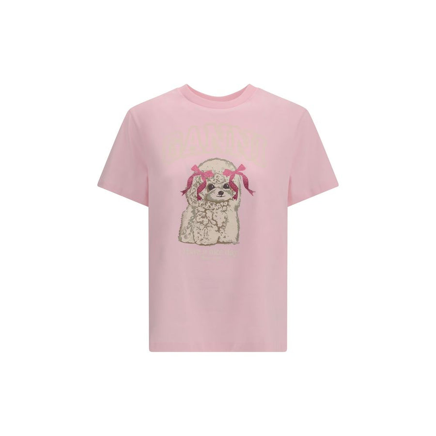 Ganni Multicolor Cotton T-Shirt