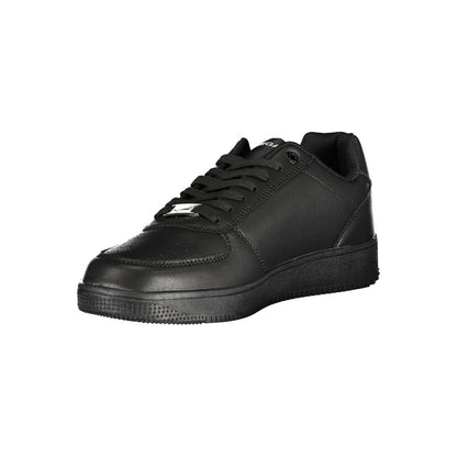Gas Black Polyurethane Men Sneaker