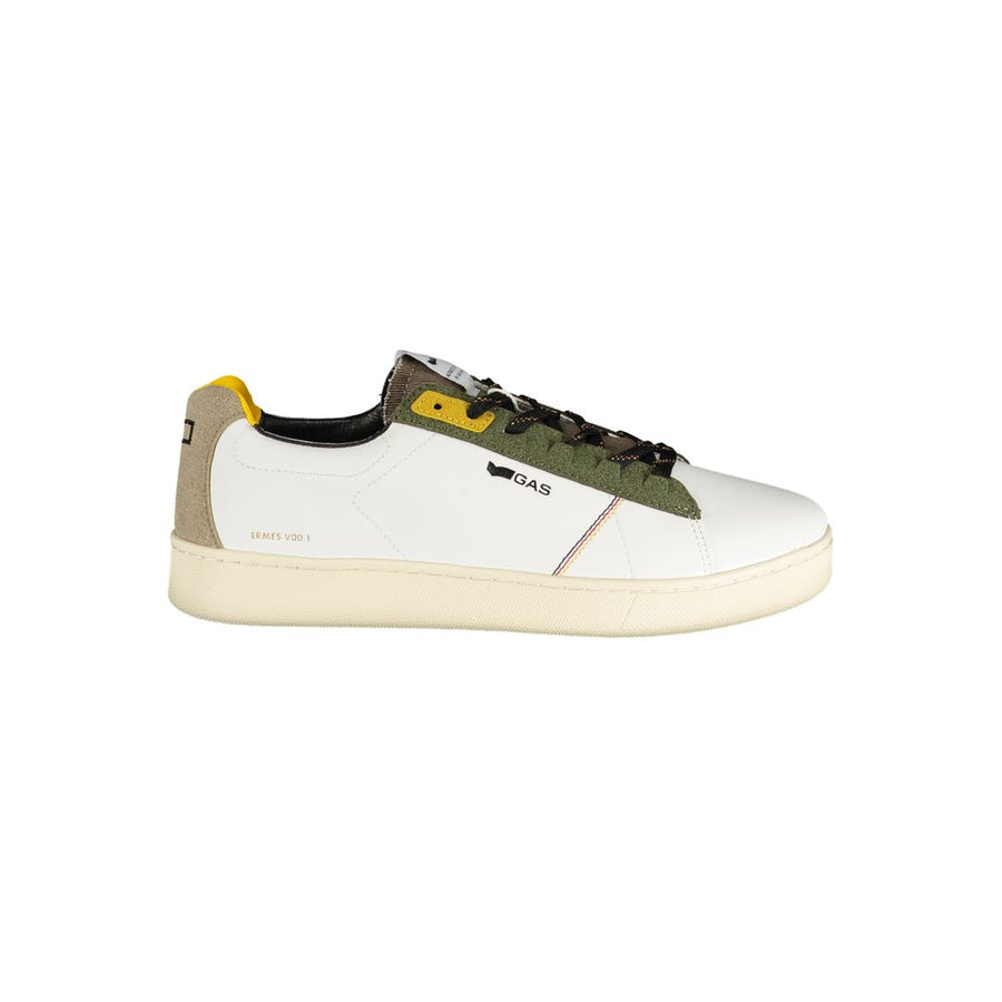 Gas White Polyester Men's Sneaker