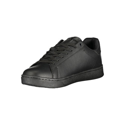 Gas Black Polyurethane Men Sneaker