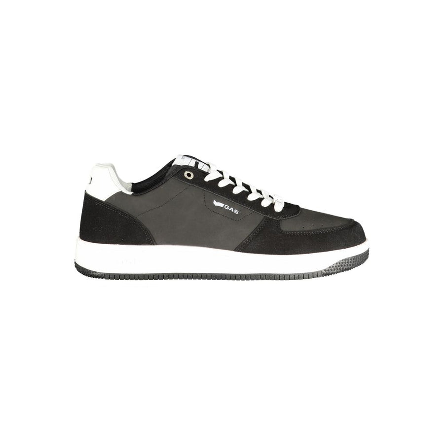 Gas Black Polyurethane Men Sneaker