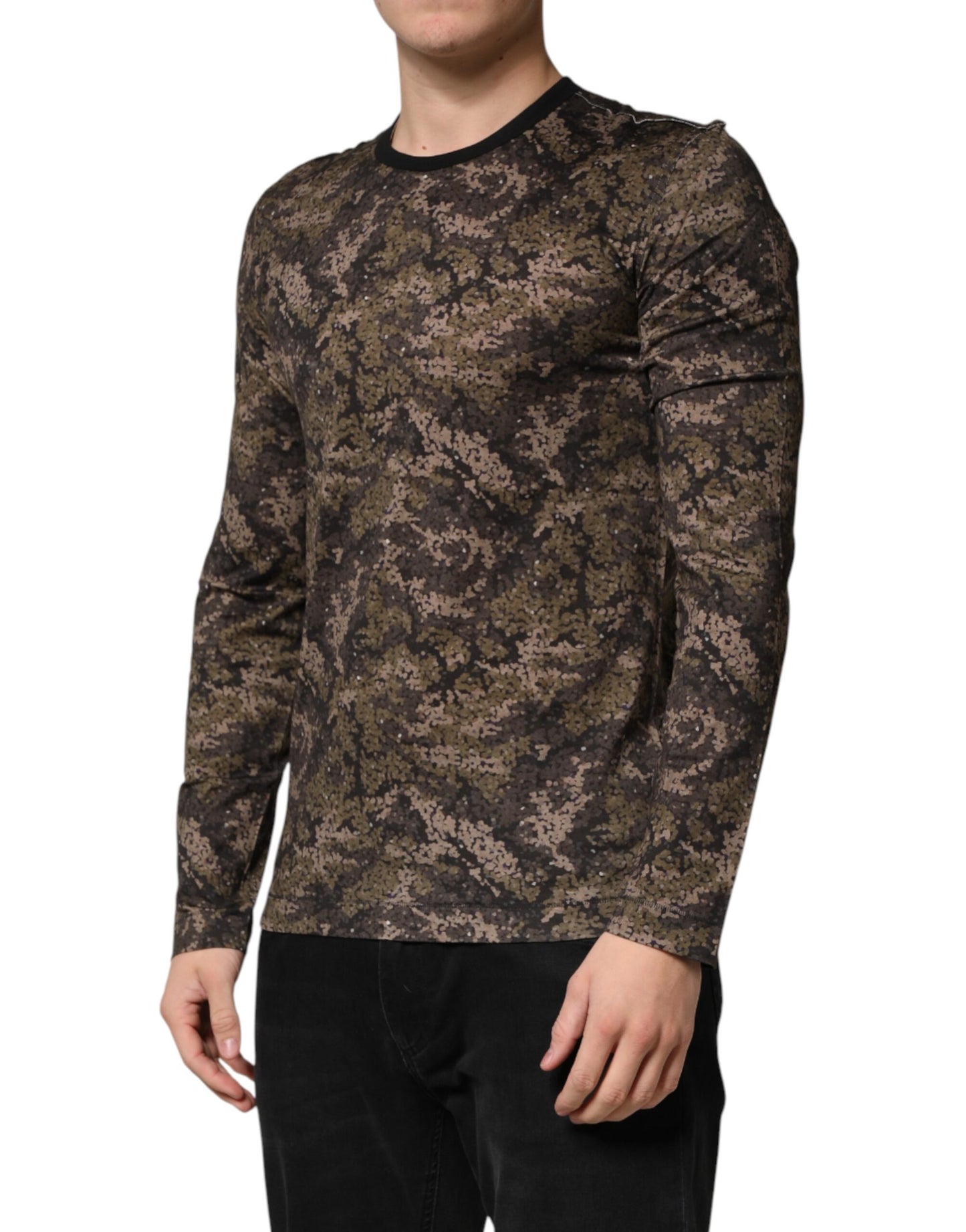 Dolce & Gabbana Multicolor Camouflage Long Sleeves T-shirt