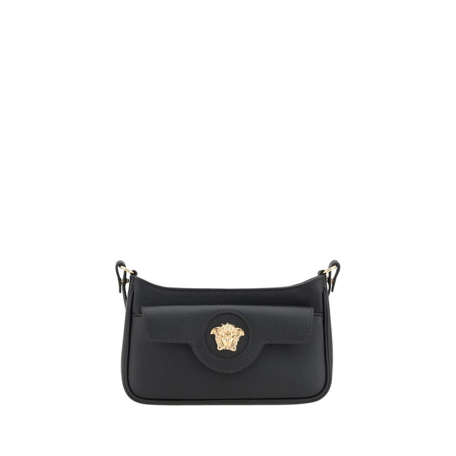 Versace Black Calf Leather Bos Taurus Shoulder Bag