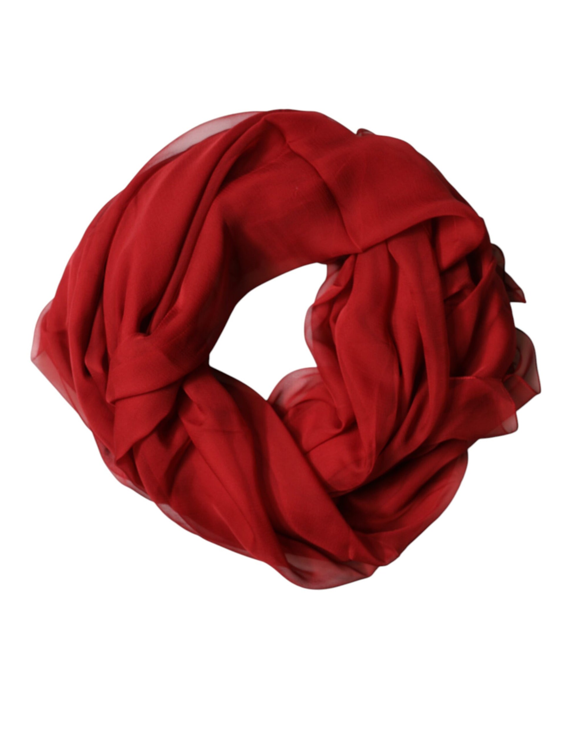 Dolce & Gabbana Red Stole Silk Neck Wrap Shawl Men Scarf