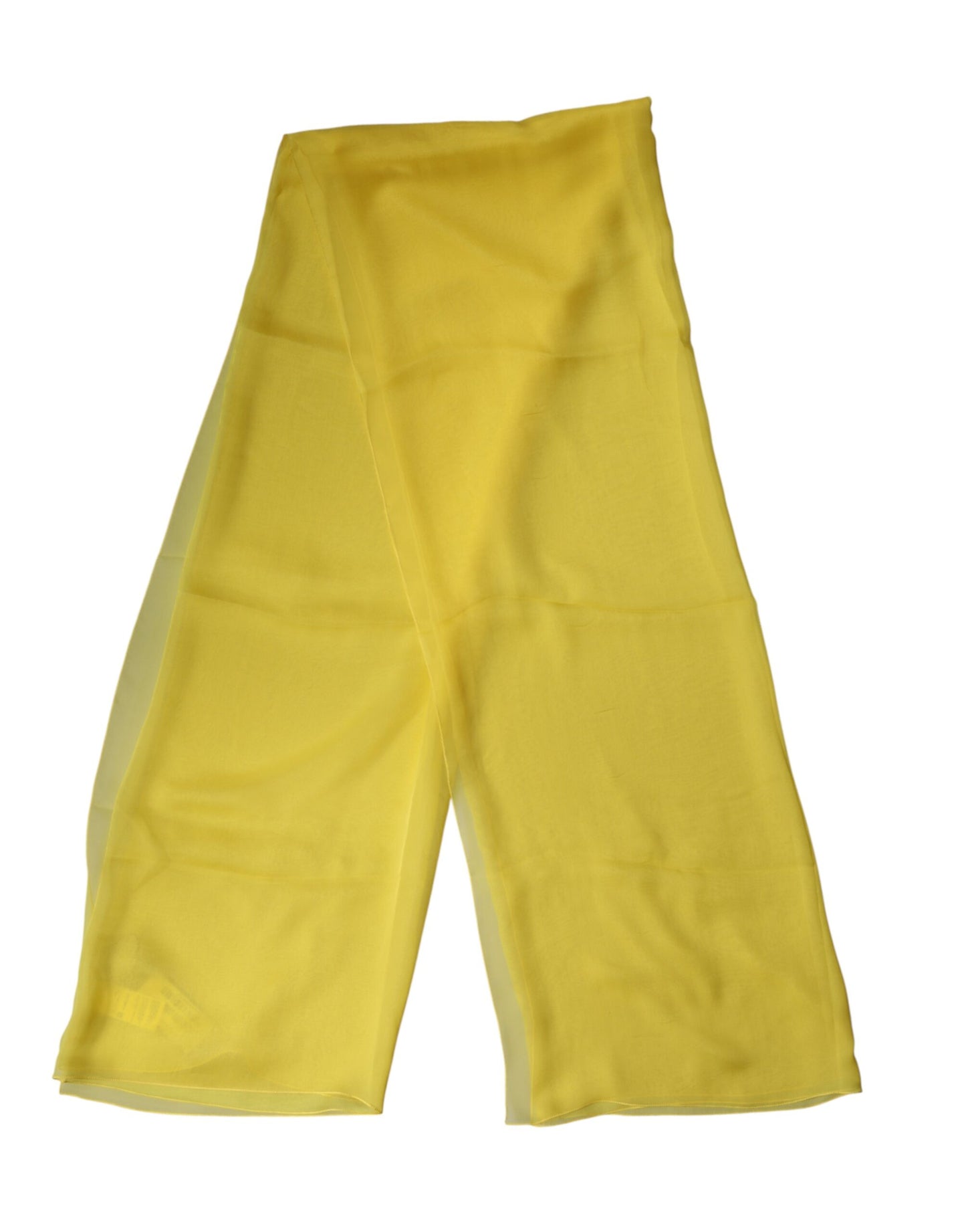 Dolce & Gabbana Yellow Silk Stole Neck Wrap Shawl Men 200cm x 130cm Scarf