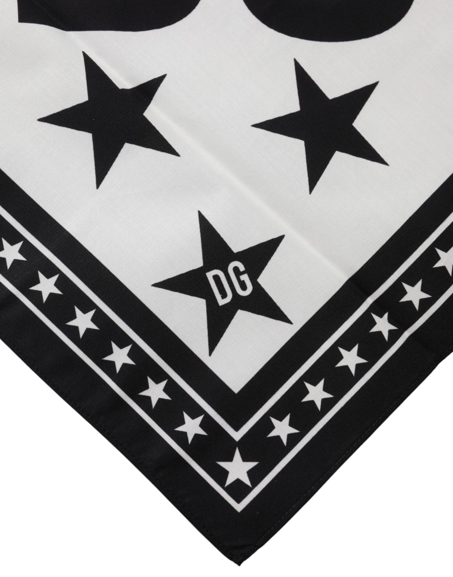 Dolce & Gabbana White DG Crown Print Square Foulard 52cm x 50.5cm Scarf