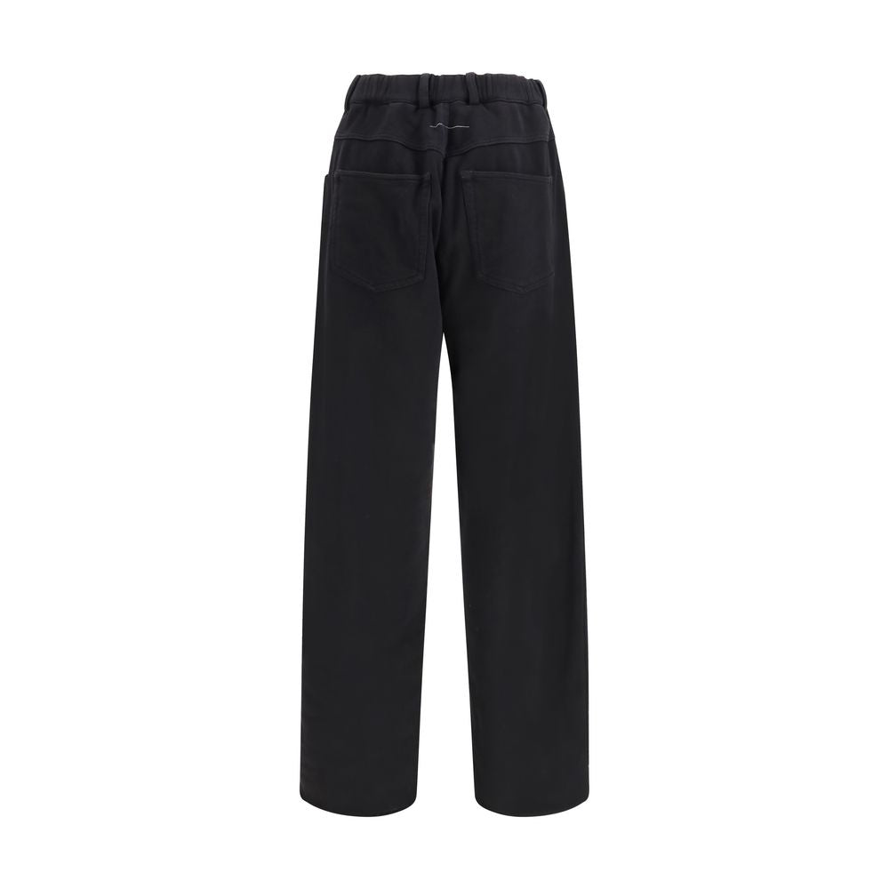 MM6 Black Cotton Athletic Pants