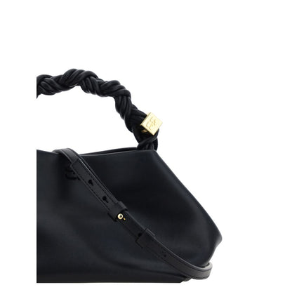 Ganni Black Calf Leather Bos Taurus Handbag