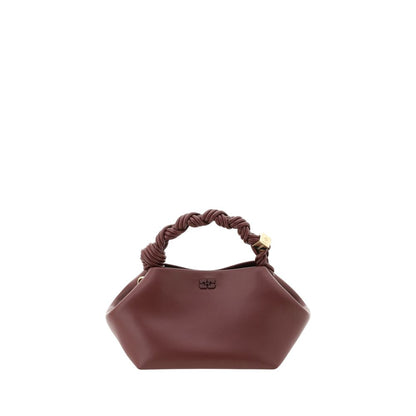 Ganni Bordeaux Calf Leather Bos Taurus Handbag