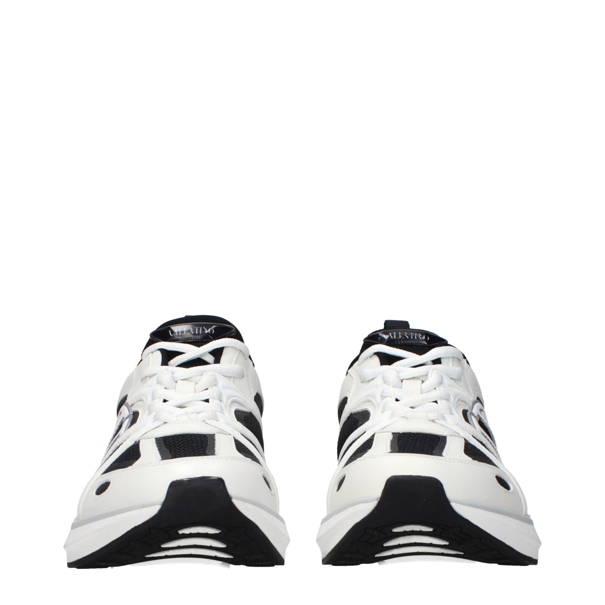 Valentino Garavani White Fabric Athletic Sneakers
