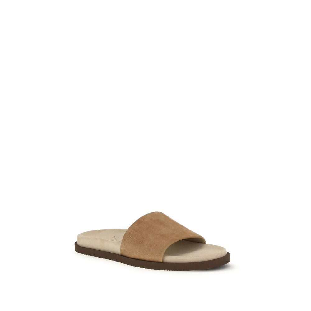 Brunello Cucinelli Beige Lamb Ovis Aries Aries Sandals