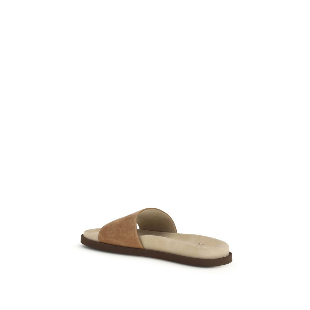 Brunello Cucinelli Beige Lamb Ovis Aries Aries Sandals